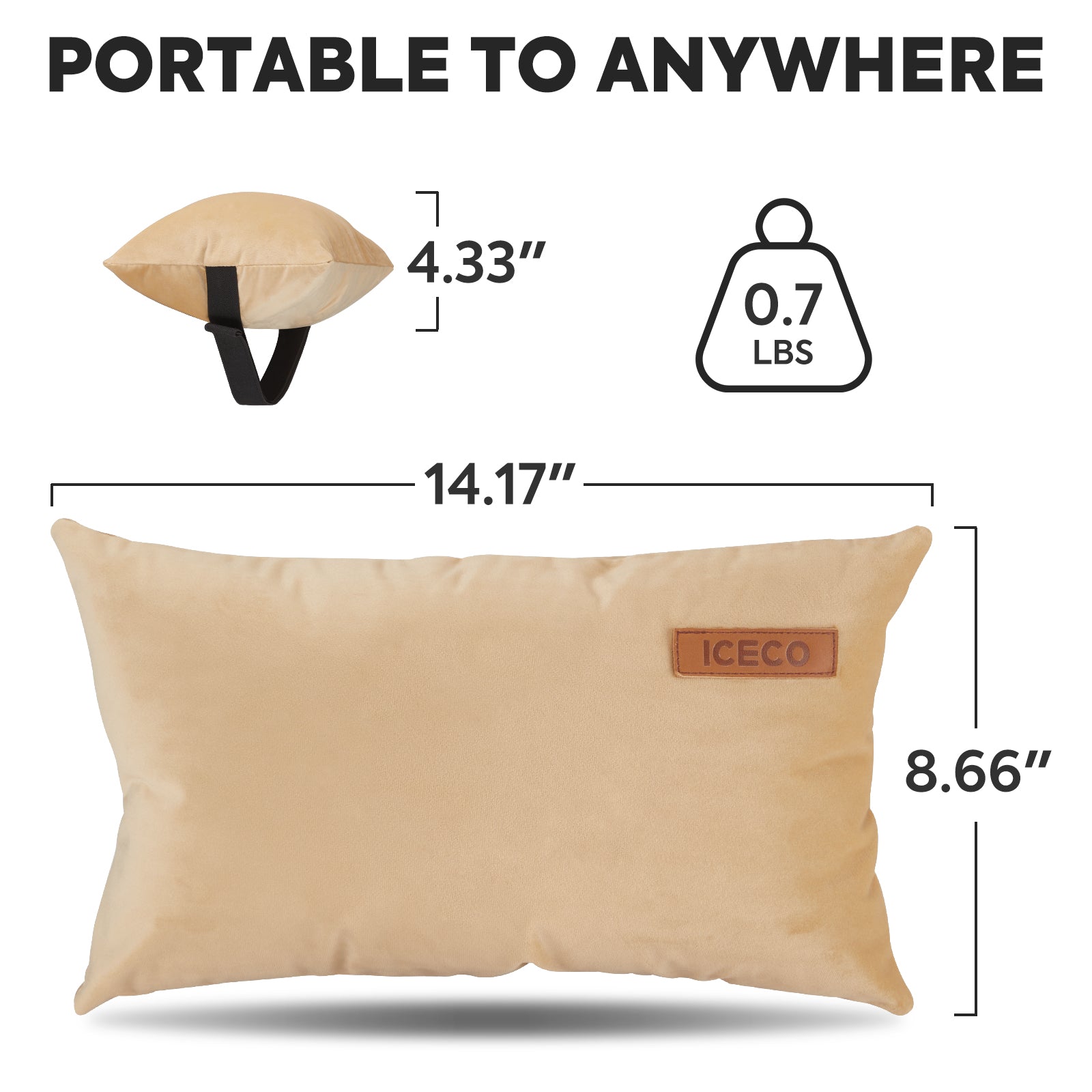 Ultralight Camping Pillow - Portable Travel Pillow for Backpacking, Hiking & Airplane Travel | Compact & Comfortable | ICECO