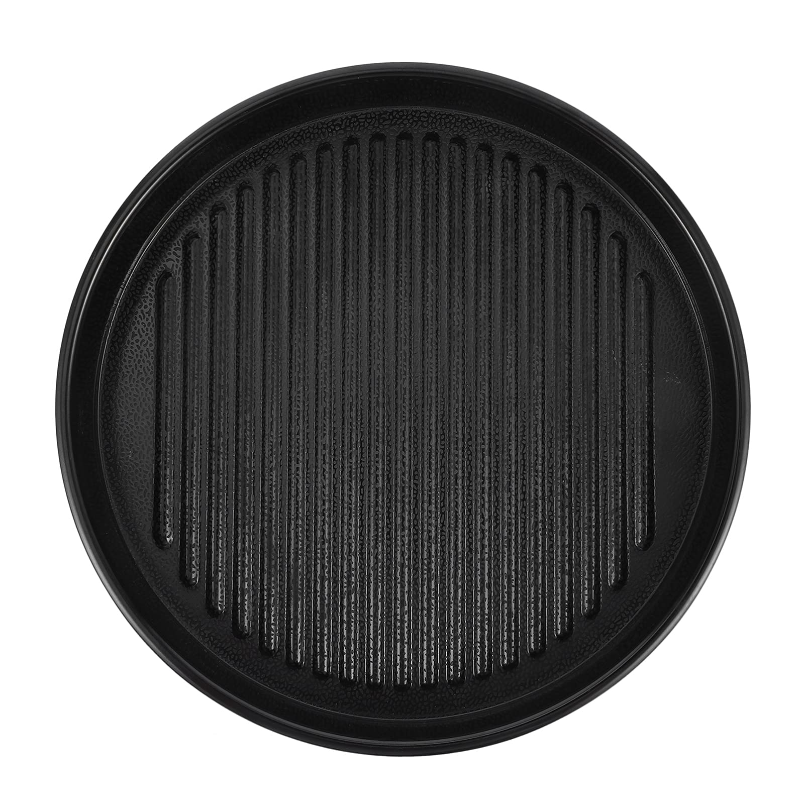 YARNOW 12-Inch Melamine Dinner Plates Set of 6 - Large Round Serving Platters for Salad, Pasta, Dessert - Durable & Lightweight Party Tableware - Perfect for Outdoor Dining, Picnics, BBQs & Holiday Gatherings (Black)