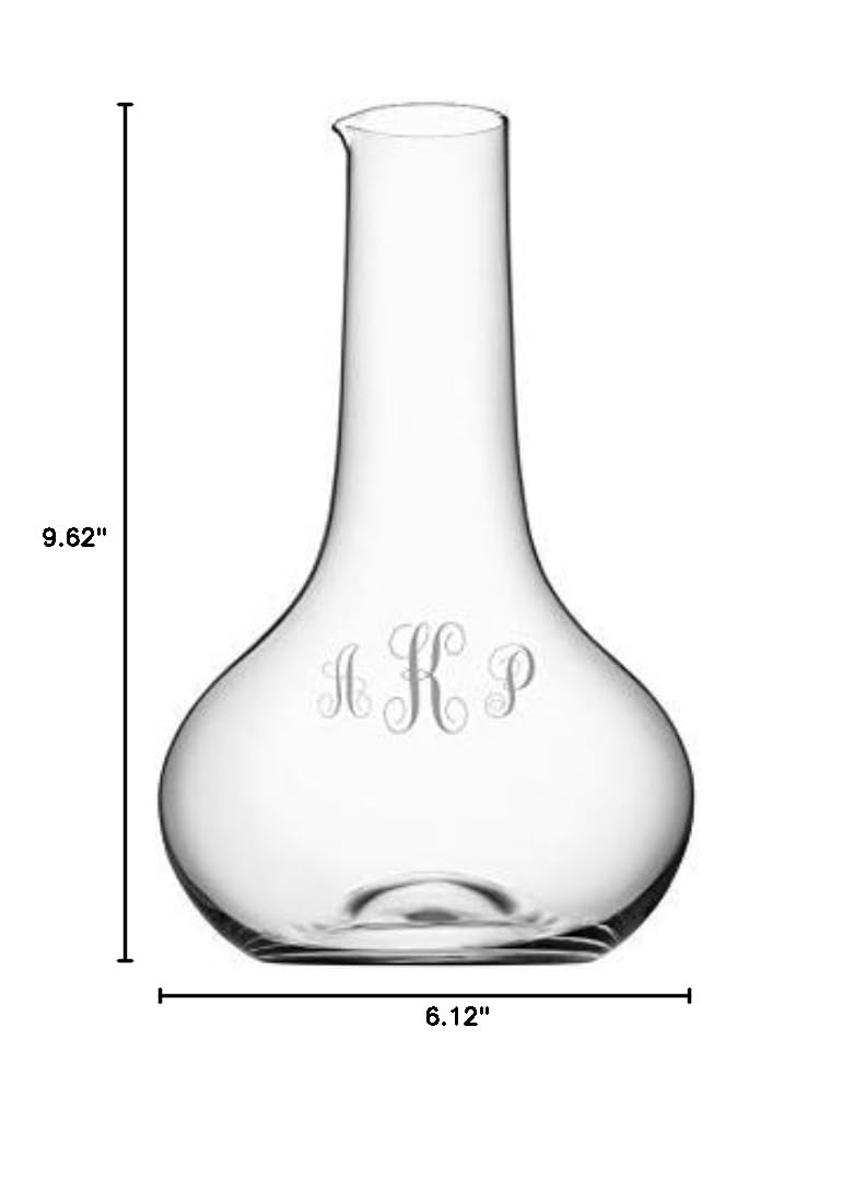 Orrefors Personalized 50oz Crystal Carafe - Custom Engraved Glass Decanter for Wine, Water & Juice - Elegant Gift for Wine Lovers - Perfect for Dinner Parties, Weddings & Anniversary Celebrations