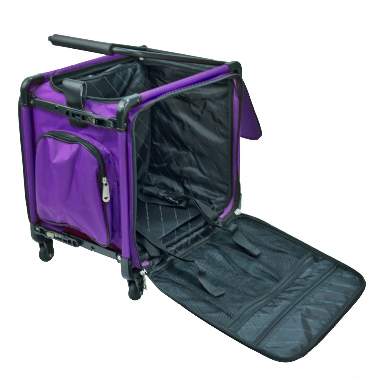 Tutto Serger Tote on Wheels - 17 Inch Purple Rolling Sewing Machine Bag | Perfect for Quilting, Craft Fairs & Sewing Classes