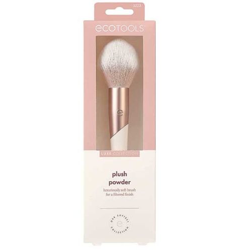 Eco Tools Plush Powder Brush - Vegan & Cruelty-Free Makeup Brush for Flawless Face Powder Application | Luxe Collection | Perfect for Everyday Makeup & Professional Use