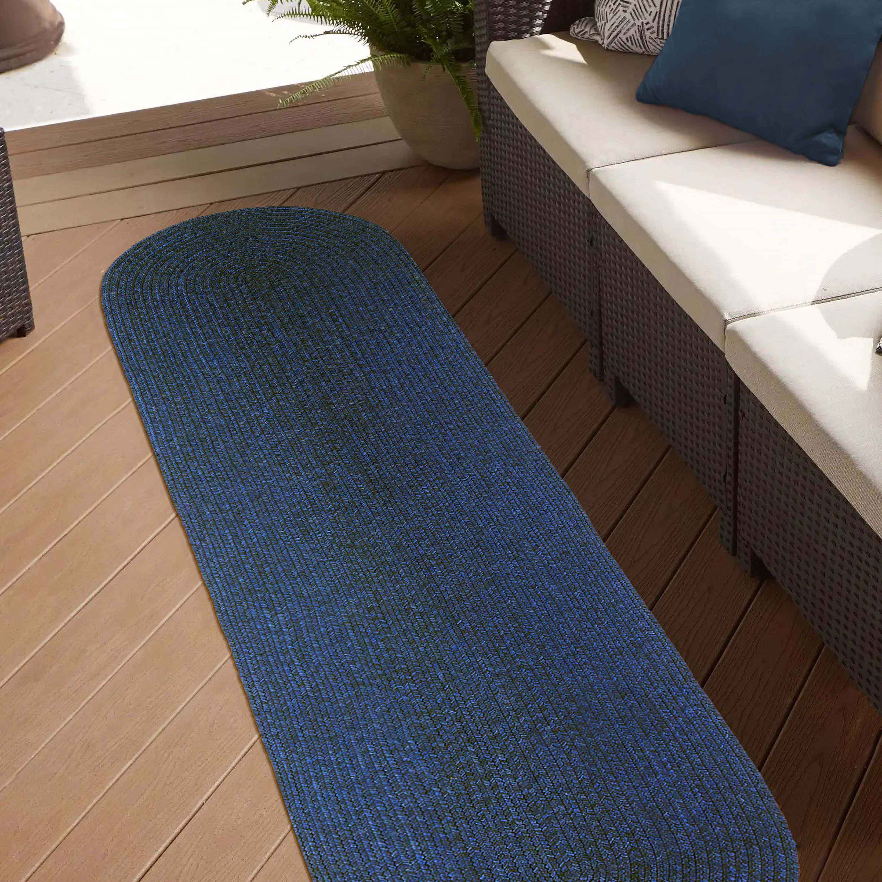 Classic Braided Area Rug - Non-Slip Indoor/Outdoor Oval Rug for Living Room, Bedroom, Patio & Deck - Soft & Durable Home Decor