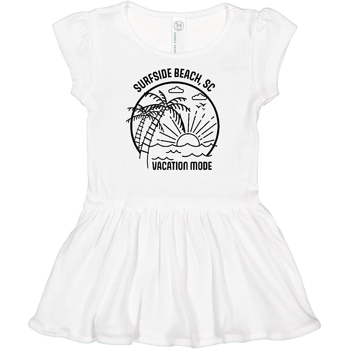 Inktastic Summer Vacation Mode Surfside Beach South Carolina Baby Dress - Cute & Comfortable Infant Outfit for Beach Trips, Family Photos & Casual Wear