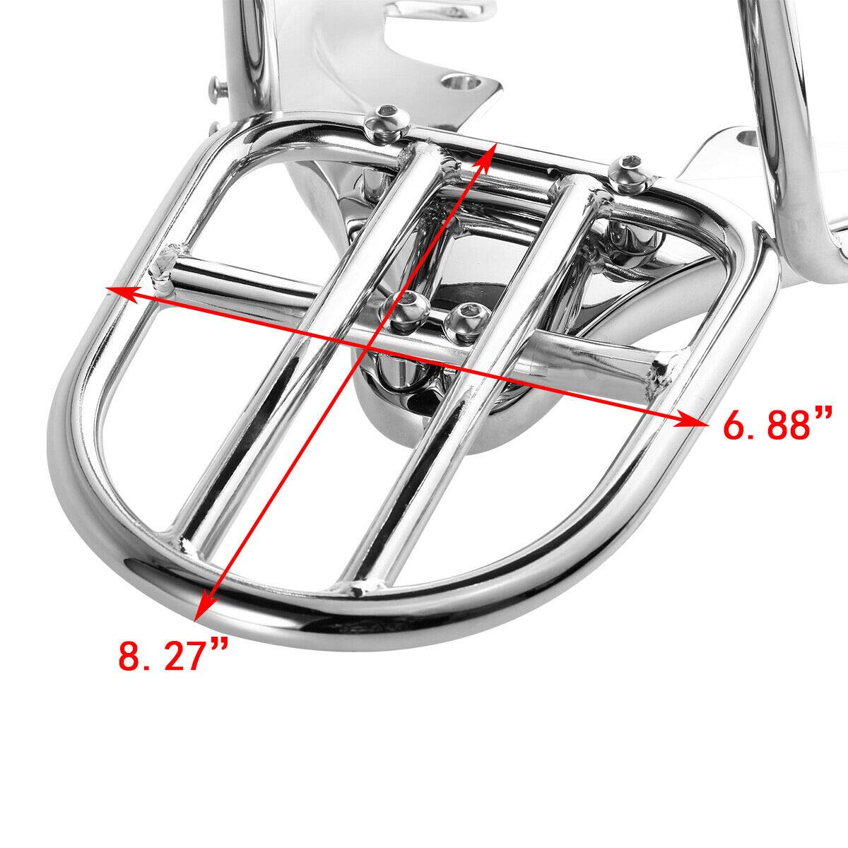 TCT-Motorparts Sissy Bar Backrest Pad with Luggage Rack Kit - Compatible with Harley VRSCAW VRSCDX VRSCX Models (2007-2011) 240 Rear Tire | Comfortable & Stylish Upgrade for Long Rides & Touring