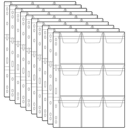 9 Pocket(65mm X 84mm Each Pocket)