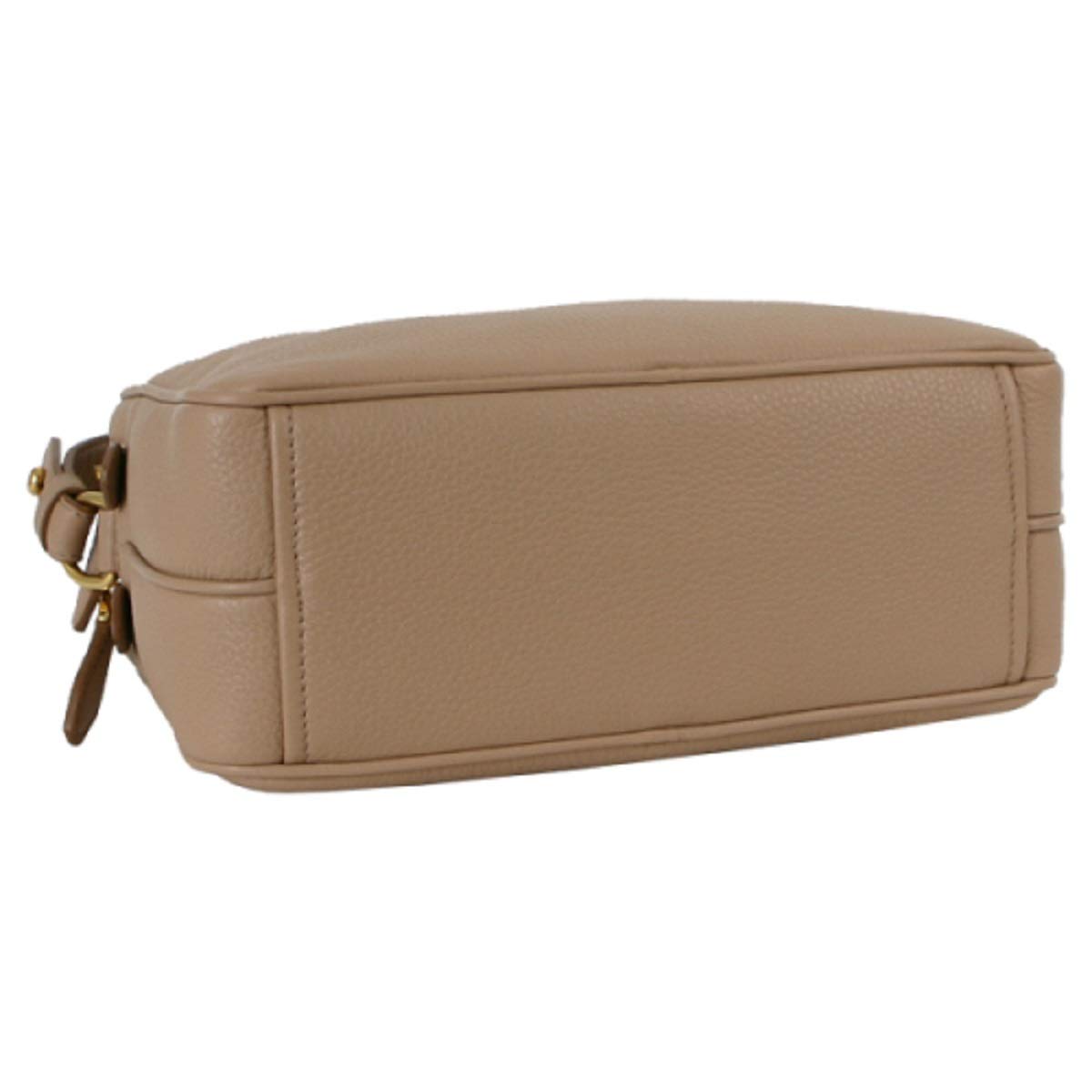 Prada Women's Beige Vitello Phenix Leather Double Zip Crossbody Bag 1BH079 - Stylish Designer Handbag for Everyday Use, Travel & Special Occasions