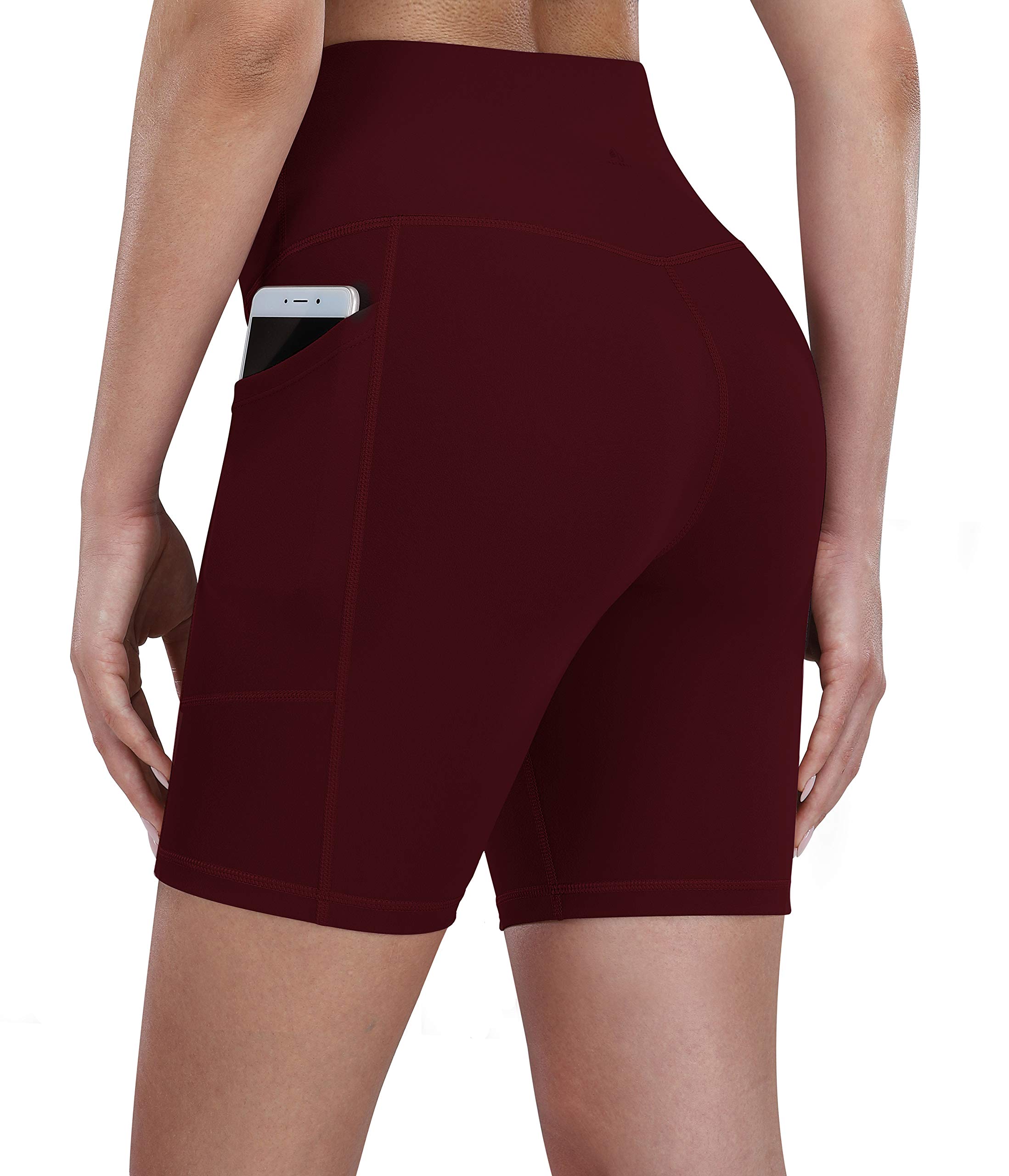 Fengbay 2 Pack Women's High Waist Biker Shorts with Pockets - 8