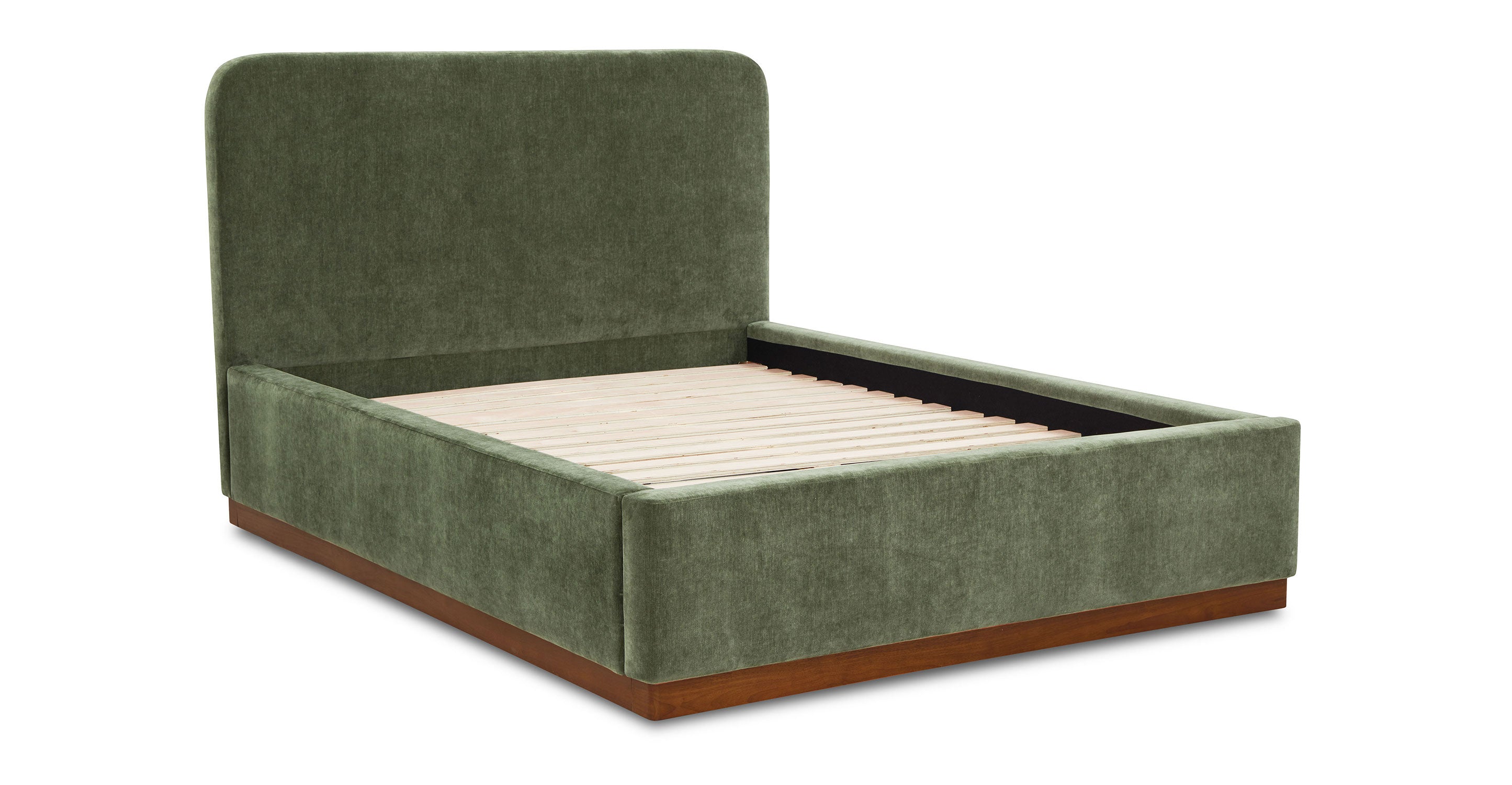 Elegant Mantua Bed Frame - Queen Size Upholstered Platform Bed with Wooden Slats - Perfect for Modern Bedrooms & Guest Rooms