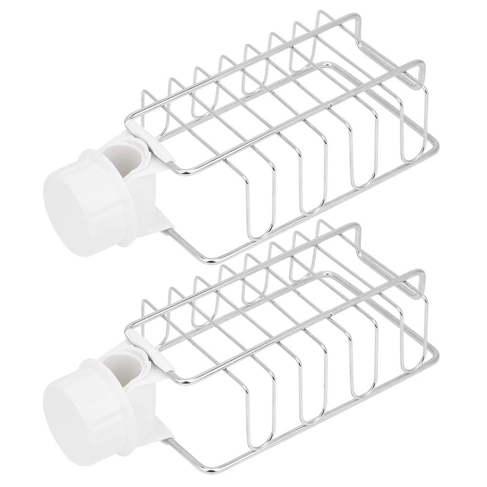 **Stainless Steel Sink Organizer Rack - Snap-On Sponge Holder for Kitchen, Bathroom & Workplace - Durable Storage Shelf for Sponges, Brushes & Cleaning Supplies - Perfect for Home & Office Organization**
