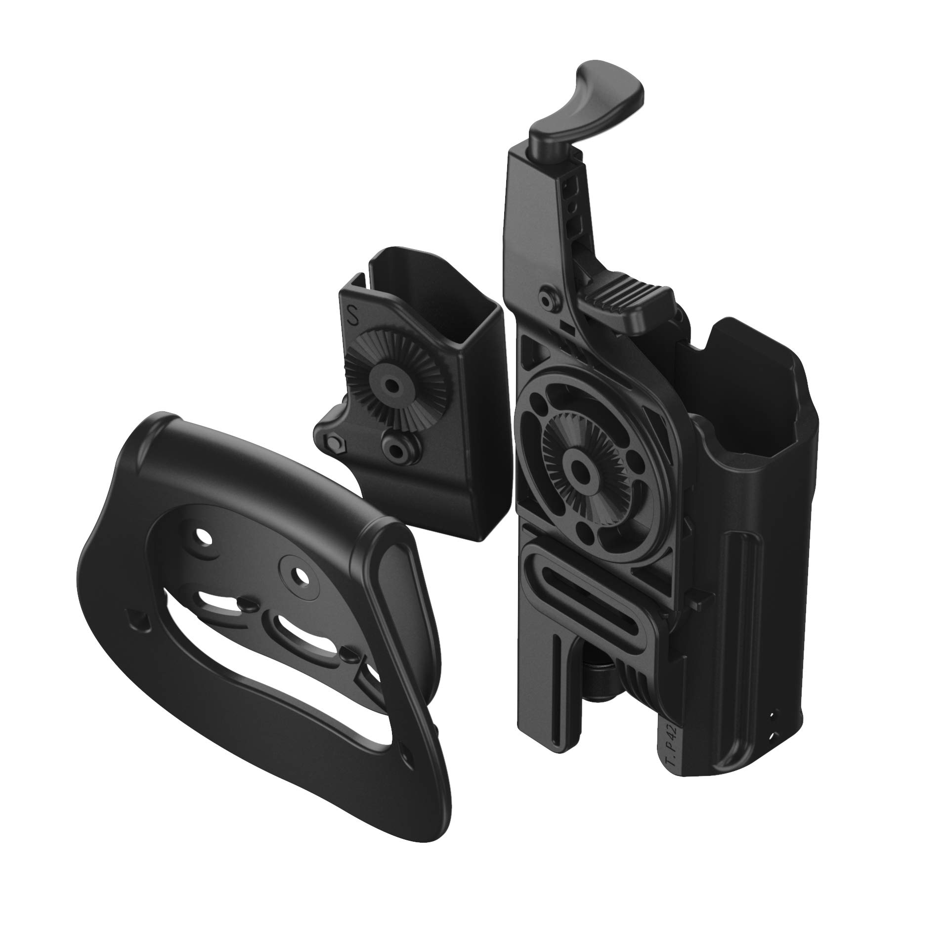 Orpaz T40 Left-Handed Light Bearing Holster - Adjustable Modular Pistol Holster Compatible with Most Handguns, Flashlights, Lasers & Optics | Perfect for Concealed Carry, Duty Use & Tactical Training