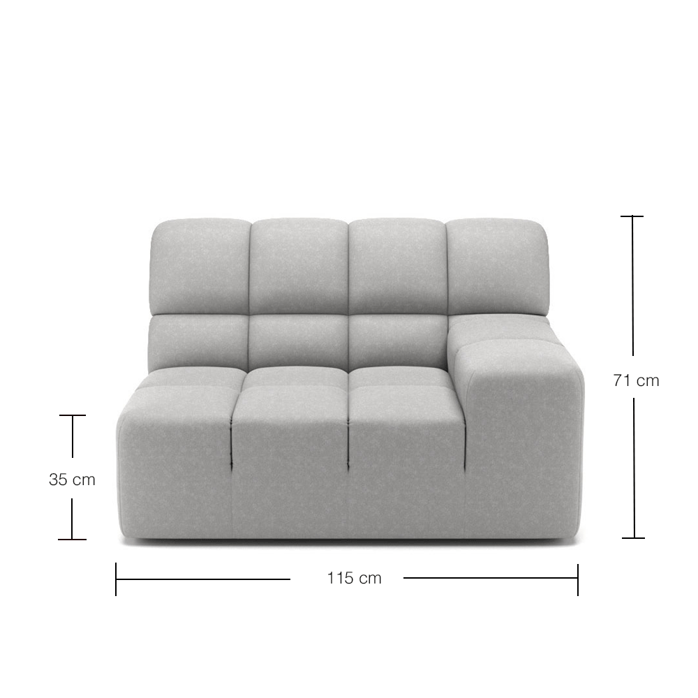 Roger Right Arm Modular Office Chair - Ergonomic Adjustable Desk Chair for Home & Office Use - Comfortable Swivel Task Chair with Lumbar Support for Long Hours Sitting