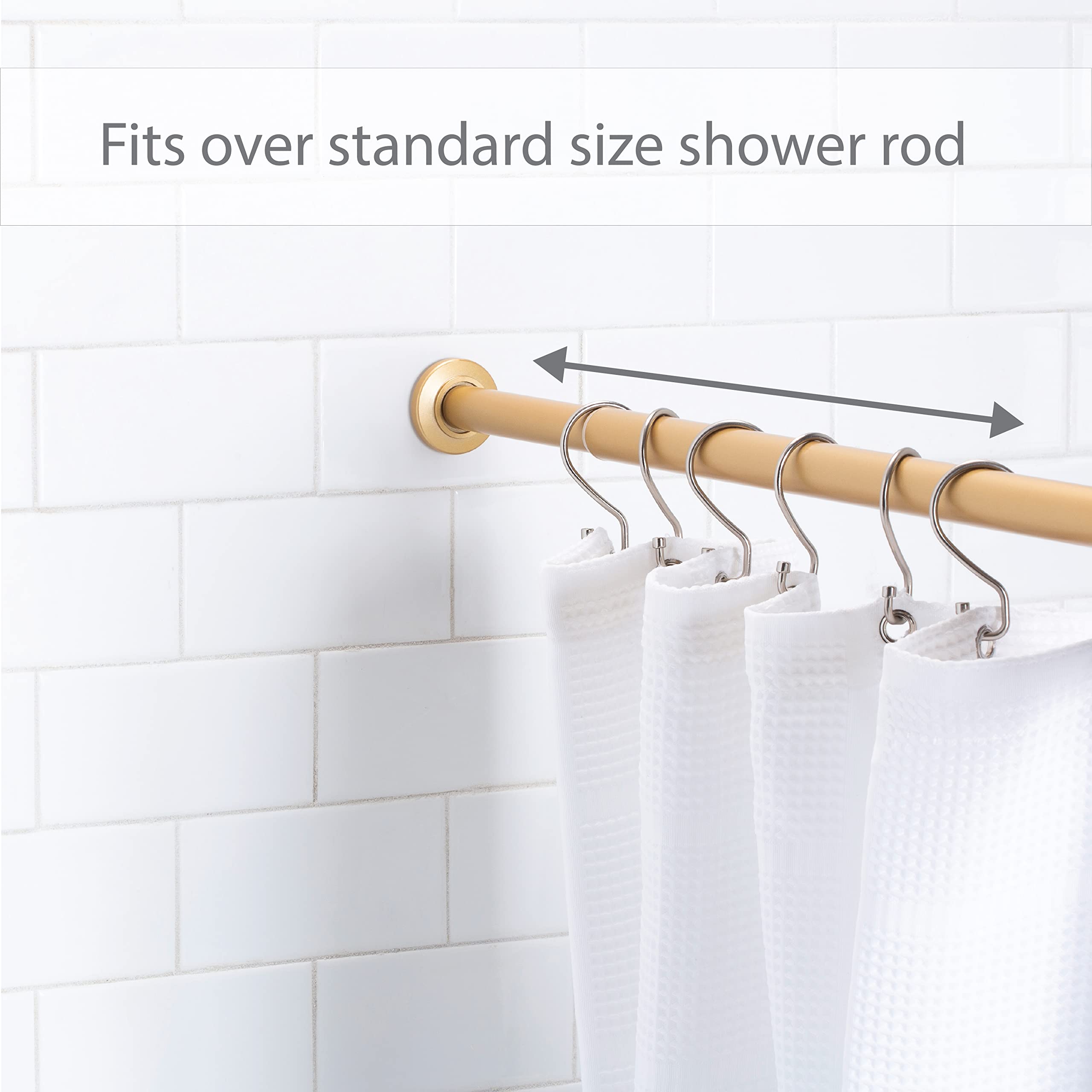 Bath Bliss 12-Pack Metal S-Hook Shower Curtain Rings - Easy Glide & Install for Bathroom Organization - Hang Towels, Mugs & Pans - Durable Satin Finish (Perfect for Showers, Kitchens & Home Decor)