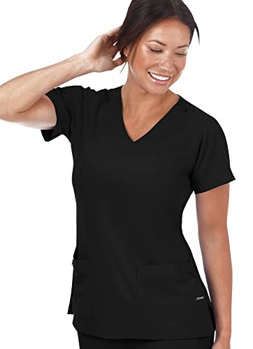 Jockey Women's Mock Wrap Scrub Top - Comfortable Medical Uniform for Nurses & Healthcare Workers - Perfect for Hospitals, Clinics & Dental Offices