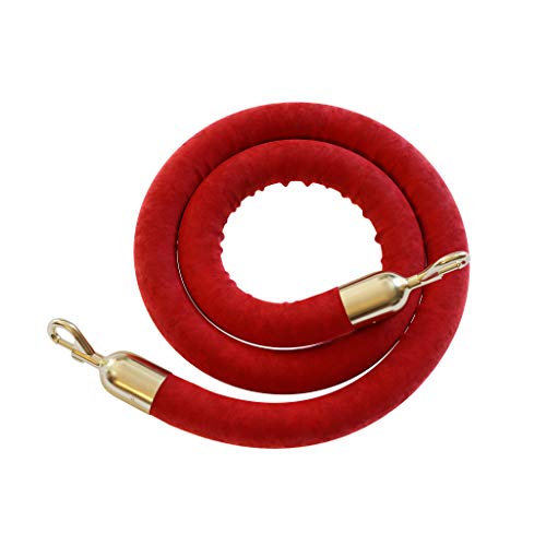 Red Rope With Polished Brass Snap Ends