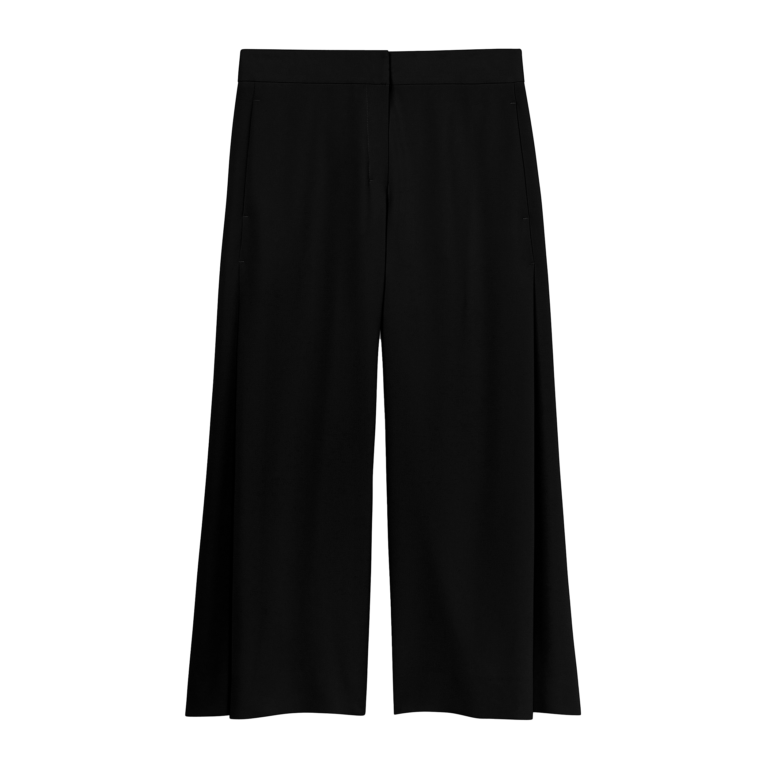 Eco-Friendly Soft Wave Culottes for Women - Comfortable & Stylish Black High Waist Palazzo Pants - Perfect for Casual Wear, Office & Travel