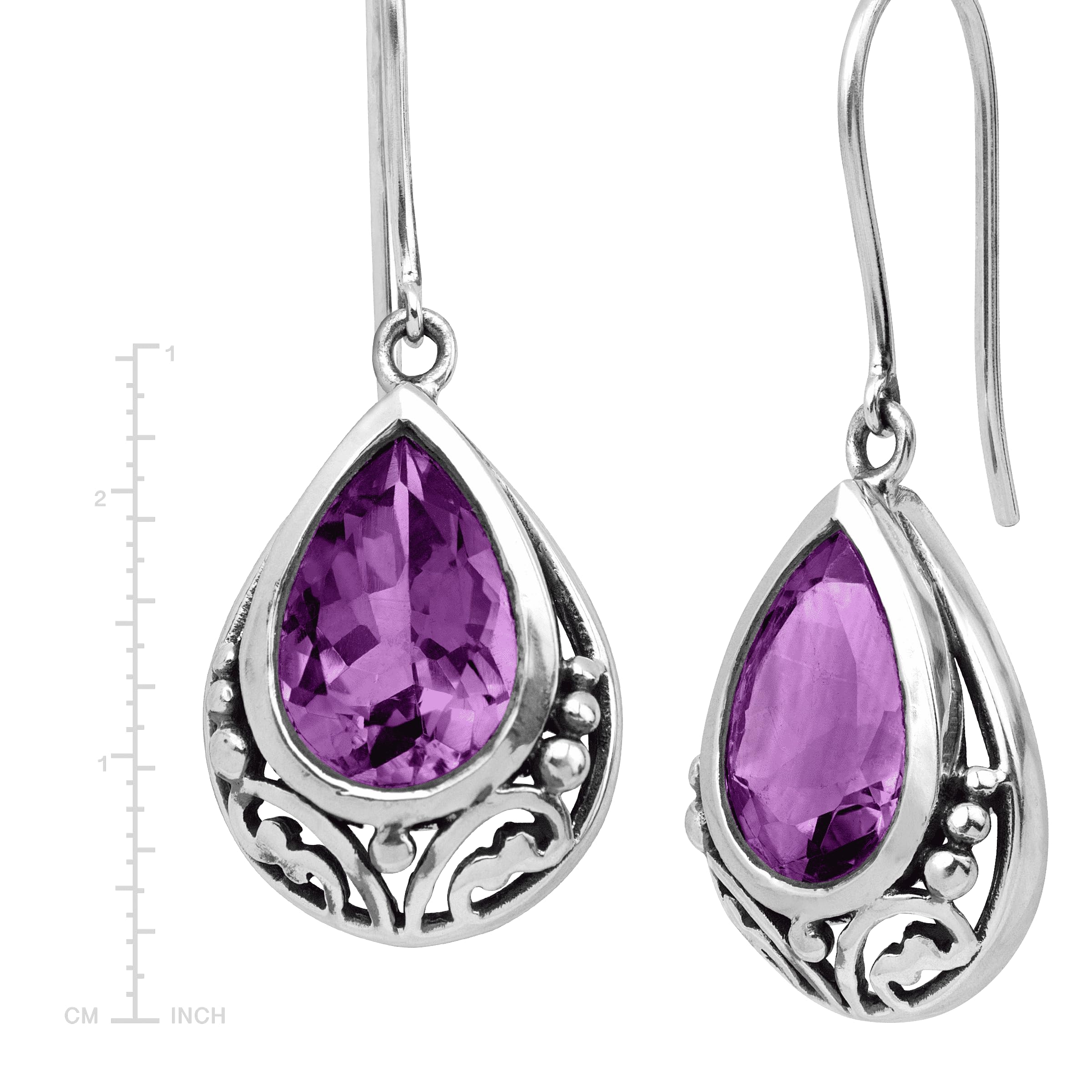 Silpada 'Thistle' Natural Amethyst Sterling Silver Drop Earrings for Women | Elegant Dangle Jewelry for Parties, Weddings & Special Occasions