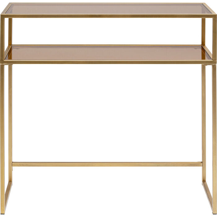 Gold Console Table Loft Style 85x80cm - Perfect for Entryway, Living Room, or Bedroom Decor