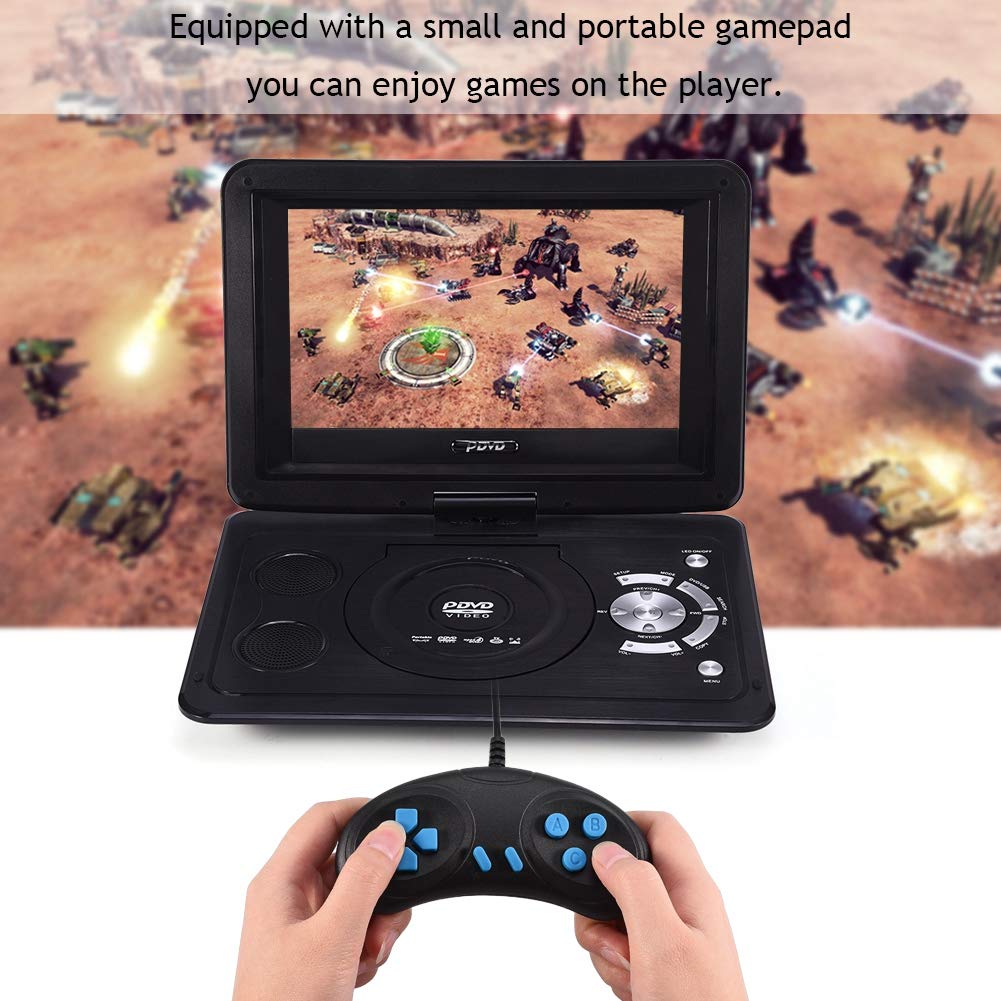13.9-inch Portable DVD Player with MP3 Playback - Swivel Angle Adjustable HD LCD Screen, Rechargeable Battery, USB/SD Card Support & Remote Control - Perfect for Car Travel, Home Entertainment & Outdoor Adventures