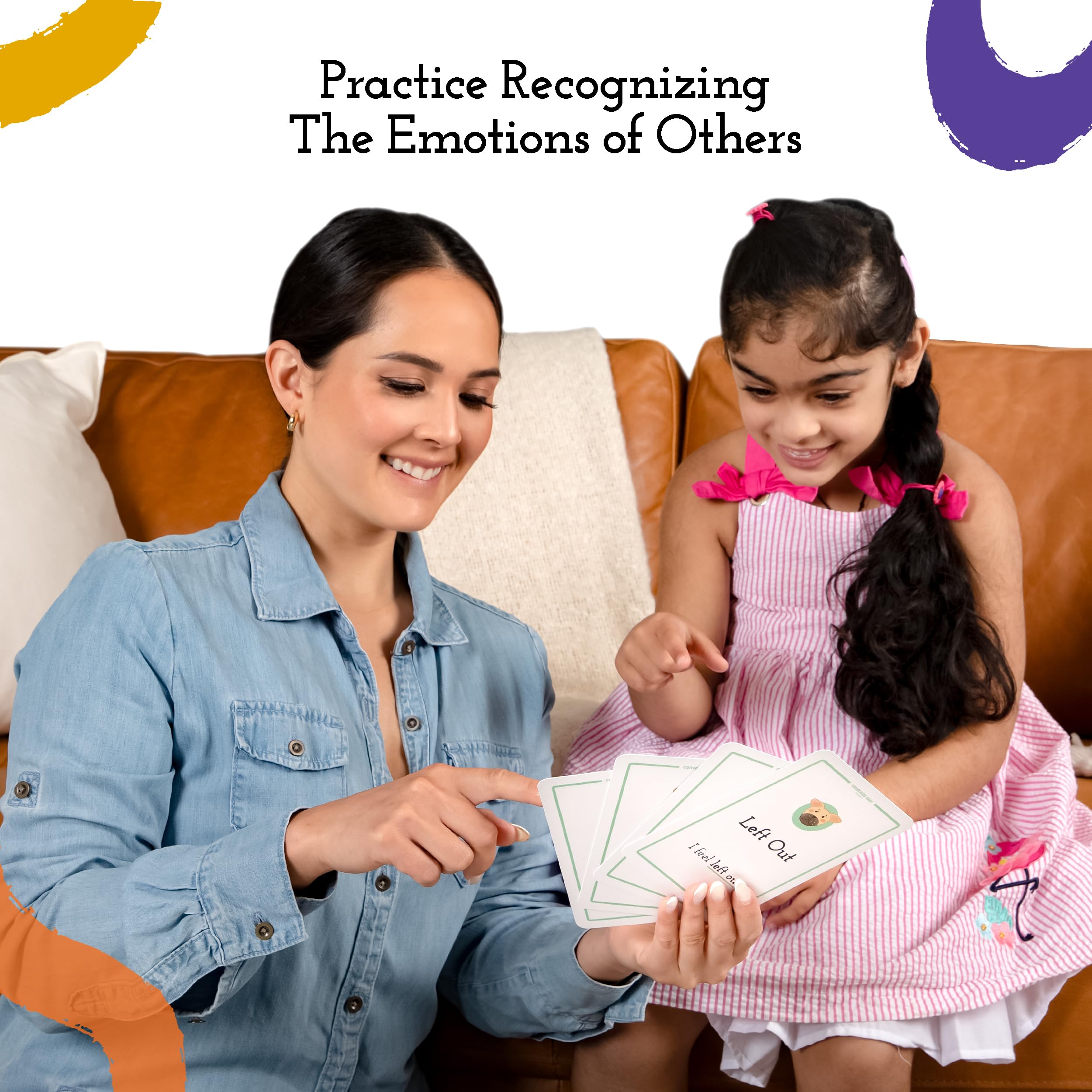 Emotional Learning Cards for Kids - 50 Feelings & Expression Flashcards for Toddlers, ADHD, Autism Therapy | Social Emotional Learning Tool for Classroom & Home Use | Teach Communication Skills & Emotional Intelligence