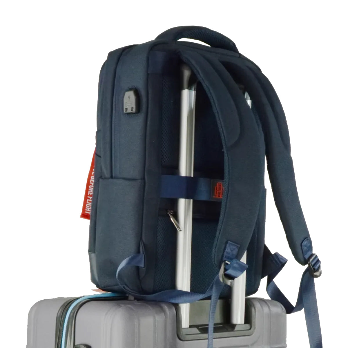 Aeronautica Militare AM495 Laptop Backpack - Durable 15.6 Inch Computer Bag with USB Charging Port, Water Resistant Travel Backpack for Men & Women - Perfect for Work, School & Business Trips (Bolt Blue)