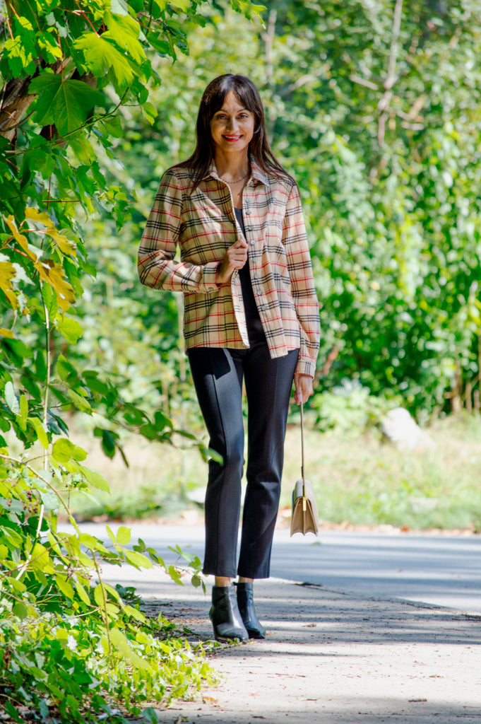 Alexis Top - Vintage Plaid Cotton Flannel Shirt for Women | Casual Fall & Winter Wear, Cozy Layering, Outdoor Activities