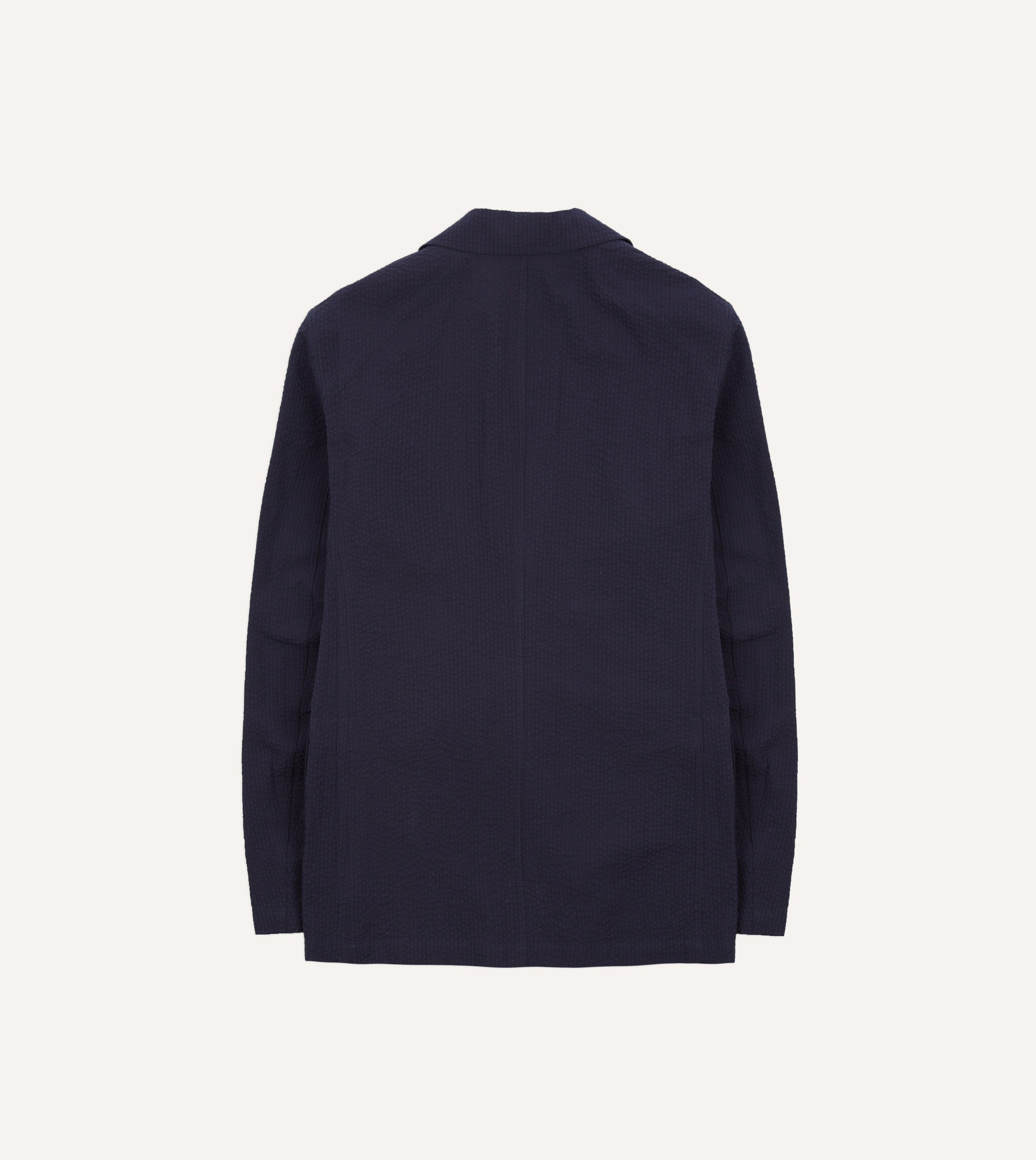 Navy Blue Seersucker Blazer for Men - Lightweight Summer Sports Coat - Perfect for Weddings, Parties & Outdoor Events
