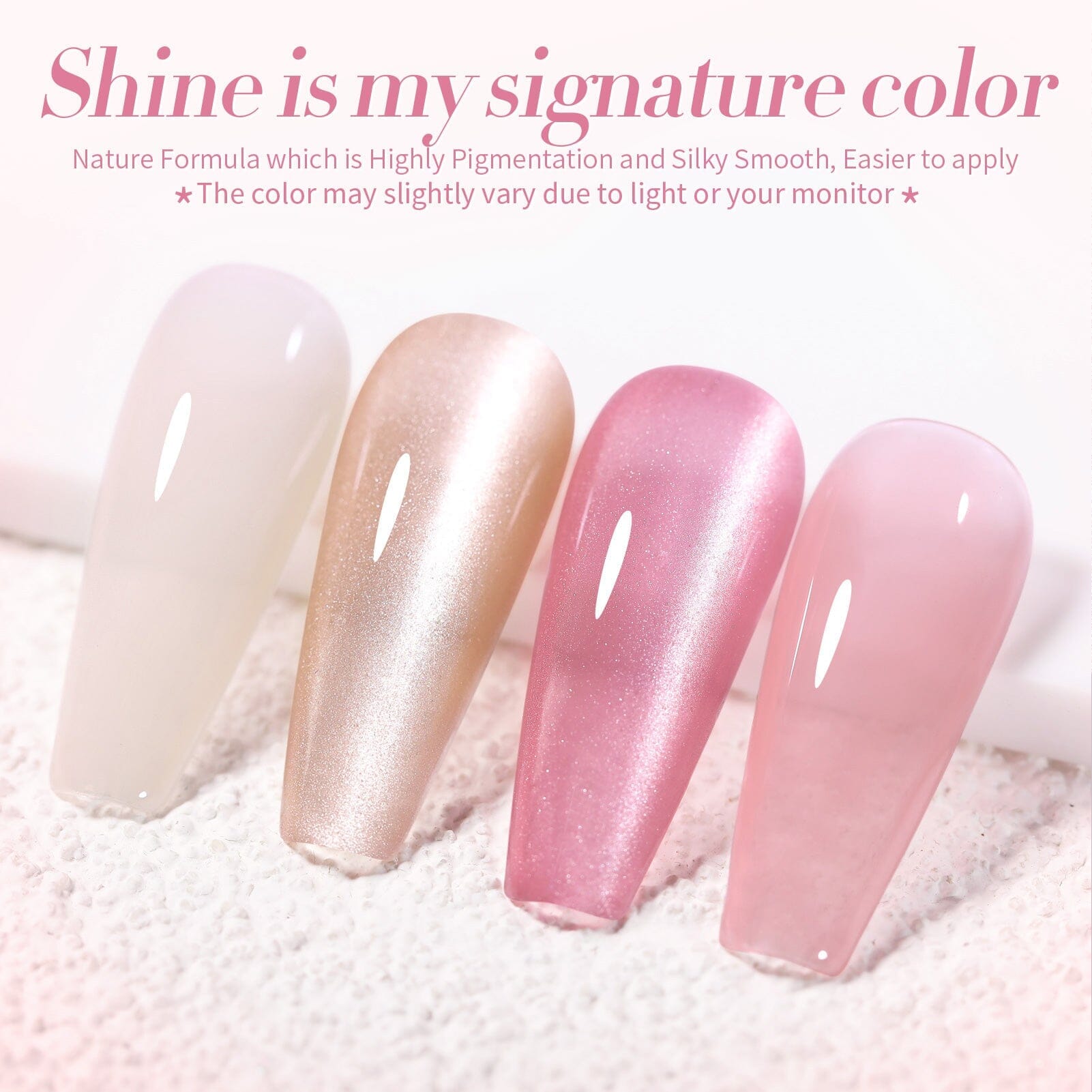 4 Colors Jelly Gel Polish Set - Pink Whisper 5ml Nail Polish Kit for DIY Manicure at Home, Salon Quality Long Lasting UV LED Gel Nail Polish - Perfect for Nail Art, Parties, Weddings & Special Occasions
