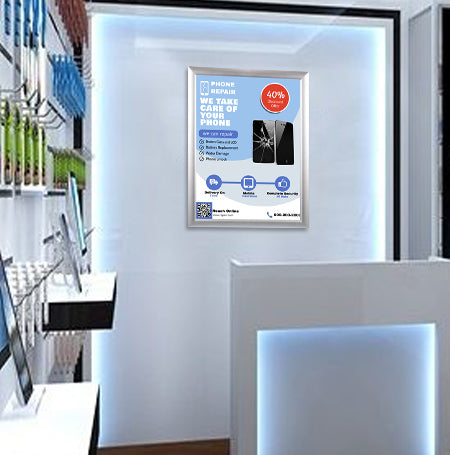 Bold Super Wide Face Poster Swing Frames | Quick Change Swing Open Metal Frame - 40+ Sizes for Home, Office & Retail Displays | Perfect for Art Prints, Photos & Signage