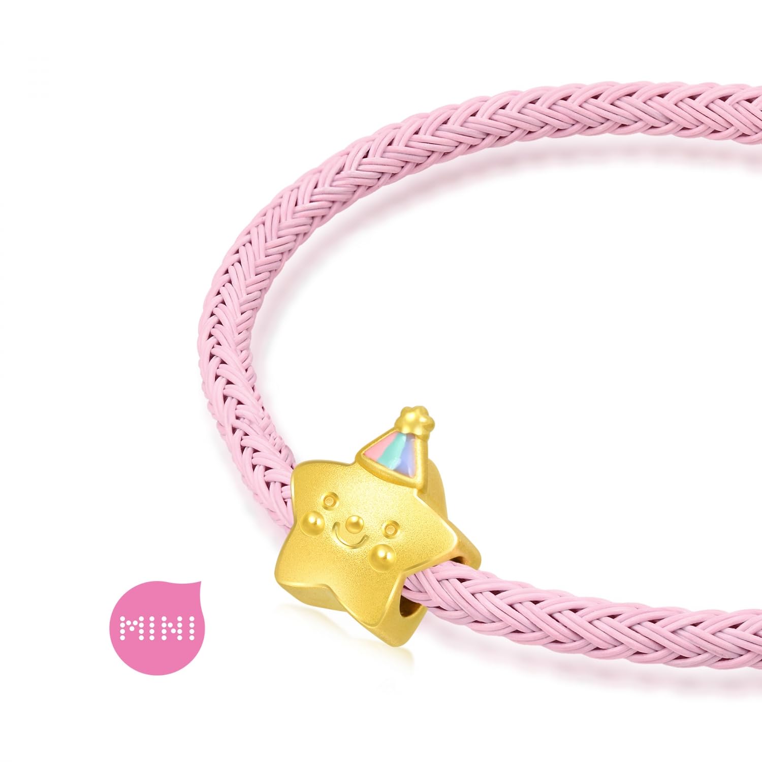 24K Solid Gold Mini Charm Cheerful Healing Star & Cloud Bracelet for Women - 999 Pure Gold Dainty Charm Bracelet - Perfect for Everyday Wear, Gifts & Healing Jewelry Collection