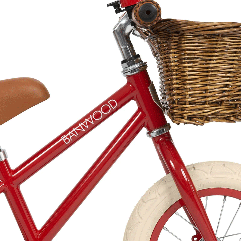 BANWOOD Red First Go Balance Bike for Kids - Toddler Training Bike with No Pedals - Perfect for Learning to Ride, Outdoor Play & Backyard Fun