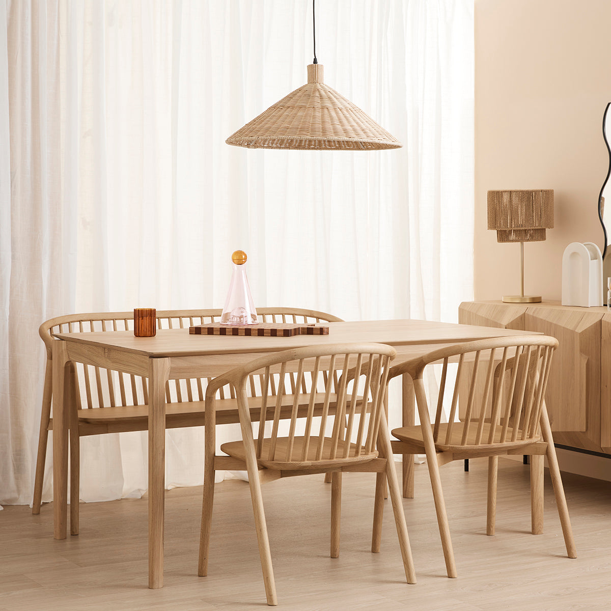 Modern Lake Dining Chair - Sturdy Wooden Chair for Kitchen, Dining Room & Outdoor Patio - Comfortable & Elegant Home Furniture for Family Gatherings