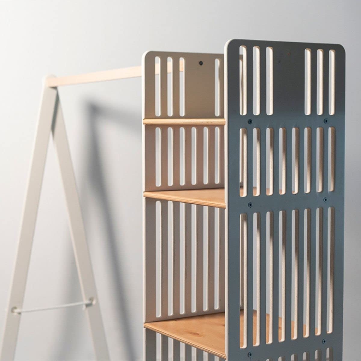 EWART WOODS Kids Wooden Wardrobe - Montessori Clothing Rack & Dress Up Storage for Toddlers - Children's Room Furniture for Closet Organization (Perfect for Bedroom, Playroom & Daycare)