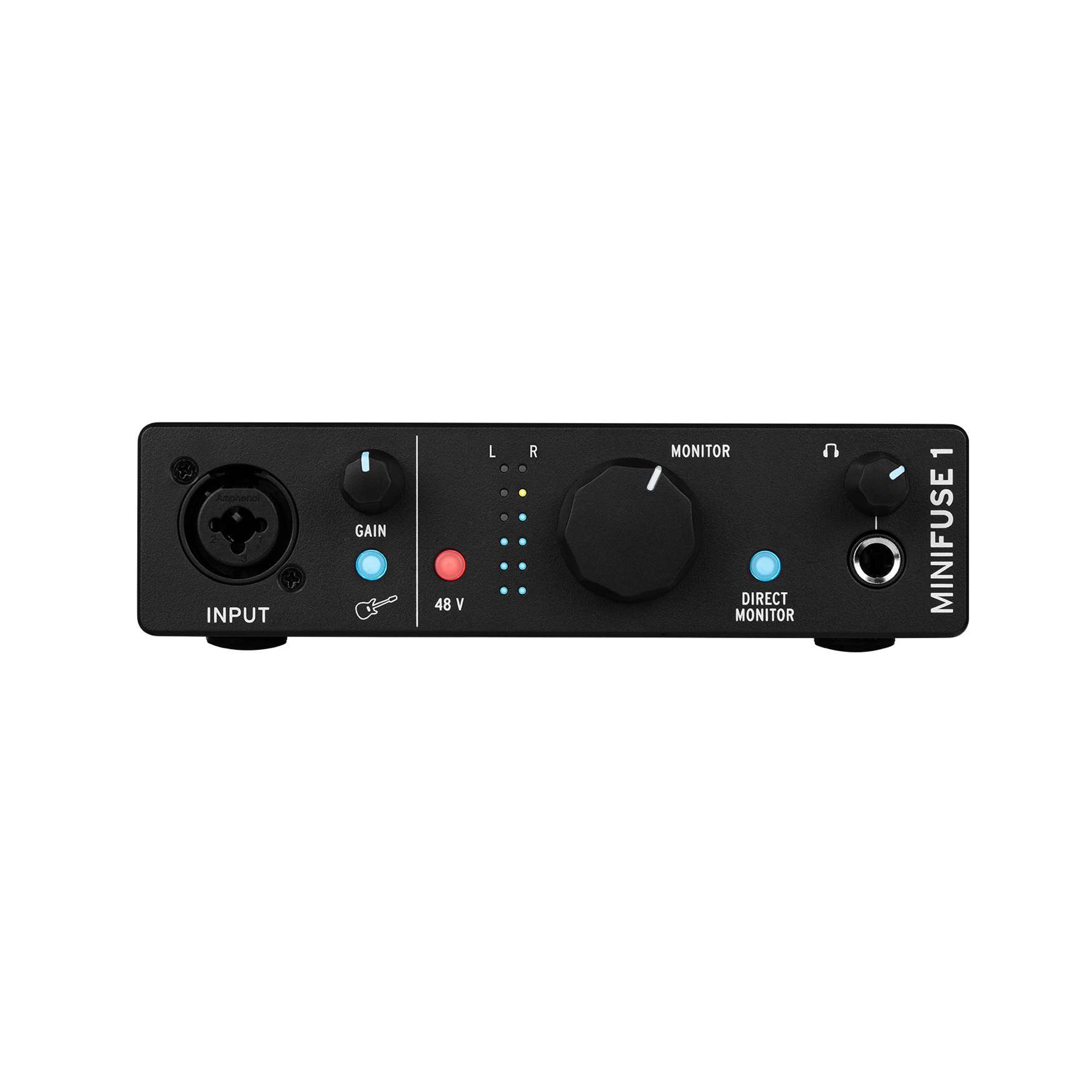 Minifuse 1 - Compact USB Audio Interface for Home Recording & Podcasting | High-Quality Sound Card with XLR/TRS Inputs | Perfect for Music Production, Streaming & Voiceovers