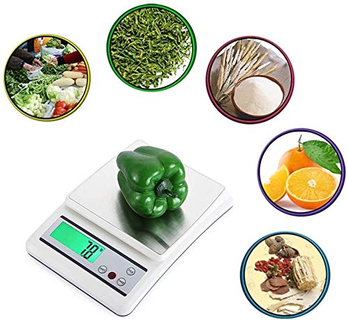 10kg/1g Precision Digital Kitchen Scale with LCD Backlight - Stainless Steel & ABS Food Scale for Baking, Cooking, and Portion Control - Perfect for Home, Restaurant, and Commercial Use
