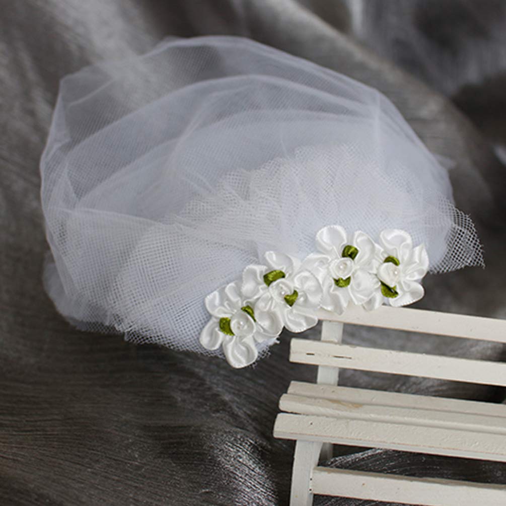 Baluue Pet Wedding Dress & Bridal Veil Set - White Dog & Cat Wedding Costume with Headband for Wedding Party, Cosplay & Special Occasions - Perfect for Pet Weddings, Photo Shoots & Dress-Up Parties