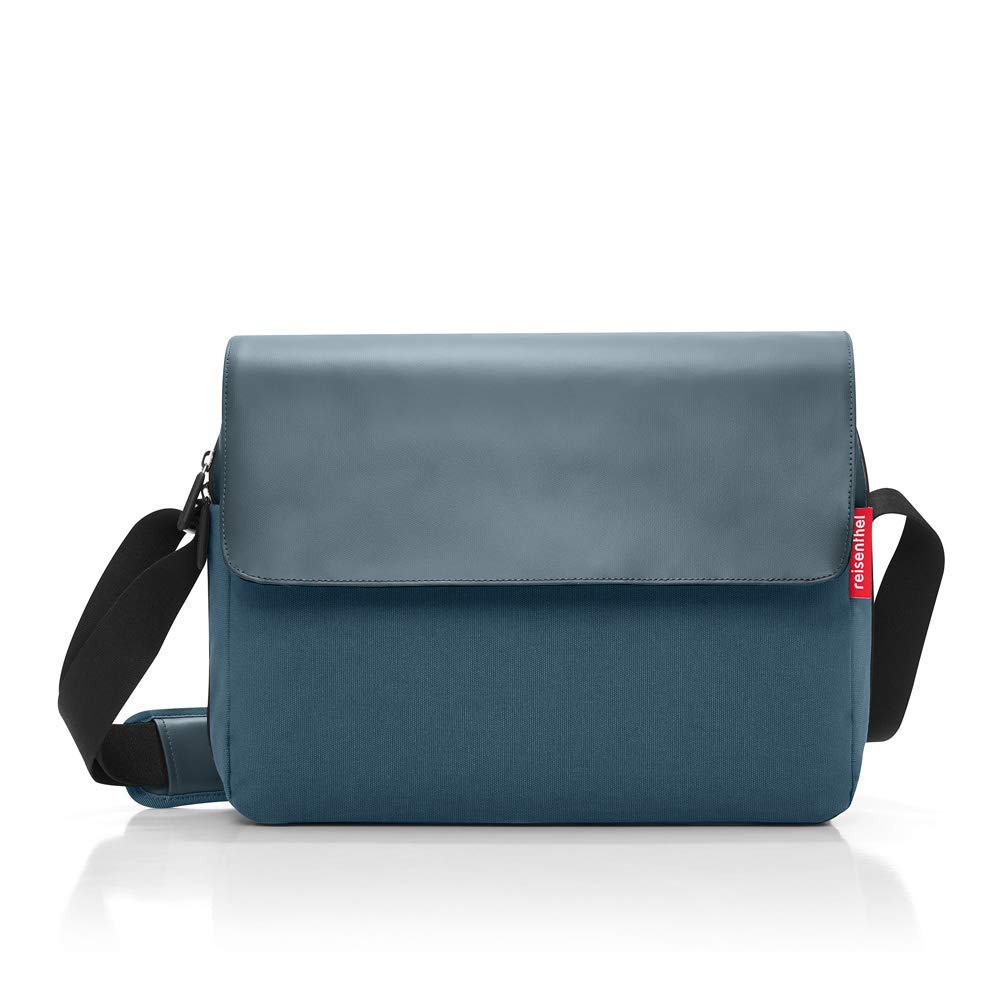 Reisenthel Courierbag 2 Slim Messenger Bag - Waterproof Canvas Laptop Bag with Padded Pockets for Phone & 15