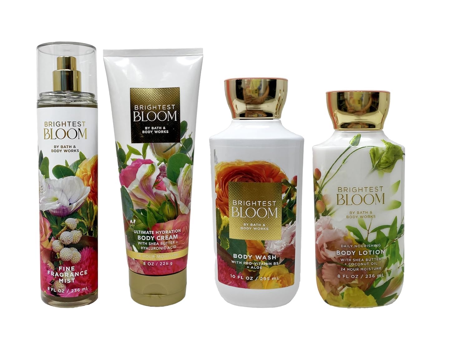 Brightest Bloom Fragrance Gift Set - Body Mist, Cream, Wash & Lotion for Women | Floral Scented Bath & Body Care Collection | Perfect for Birthdays, Anniversaries & Self-Care Moments