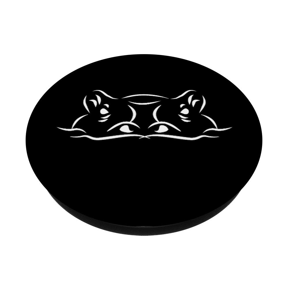 Hippo Head PopSockets Phone Grip & Stand - Expandable Phone Holder for iPhone, Samsung, Tablets - Perfect for Gaming, Selfies, and Hands-Free Viewing