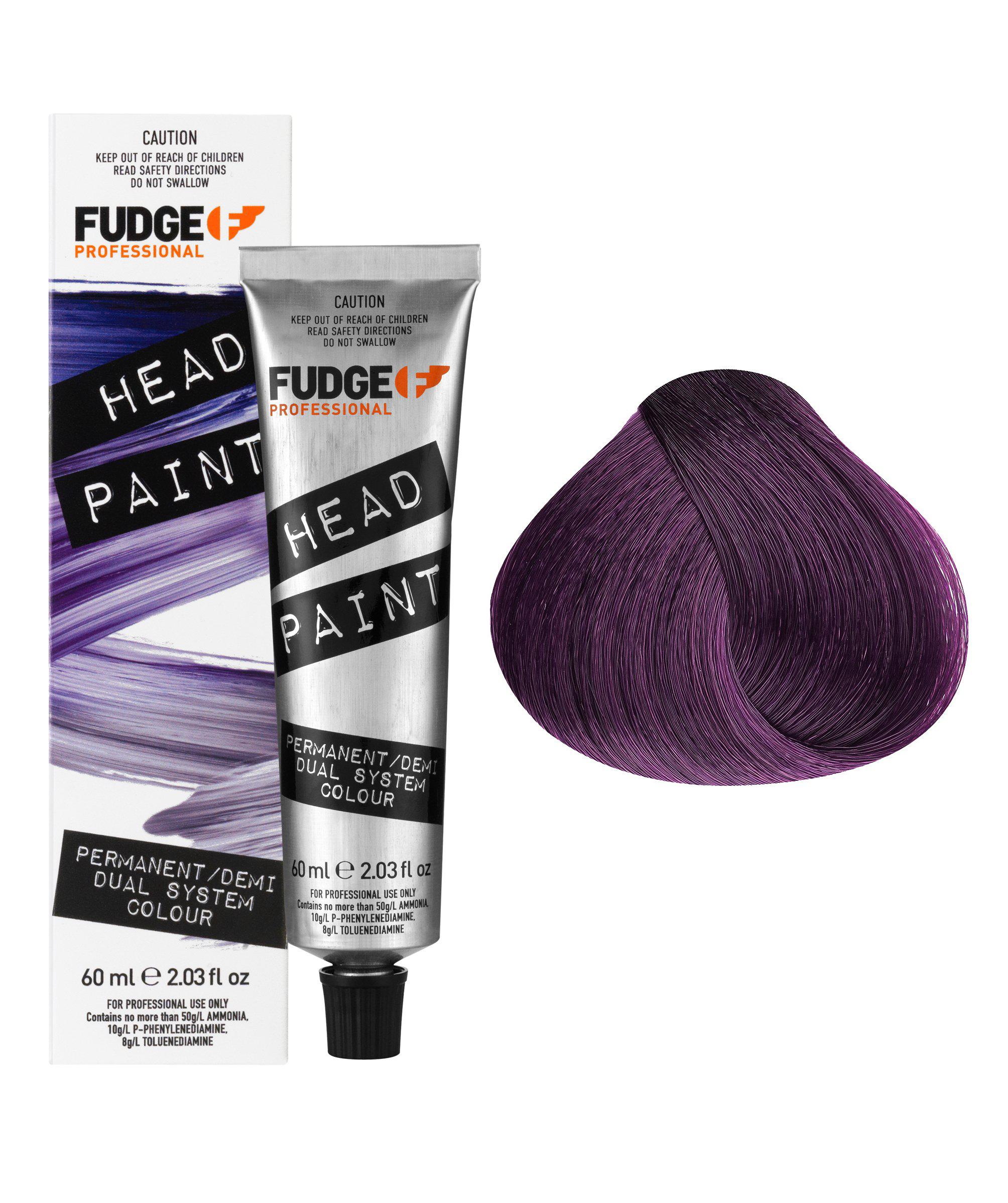 Fudge Headpaint Intensifiers 022 Violet Hair Color Enhancer 60ml - Vibrant Semi-Permanent Dye for Bold Hair Transformations at Home or Salon
