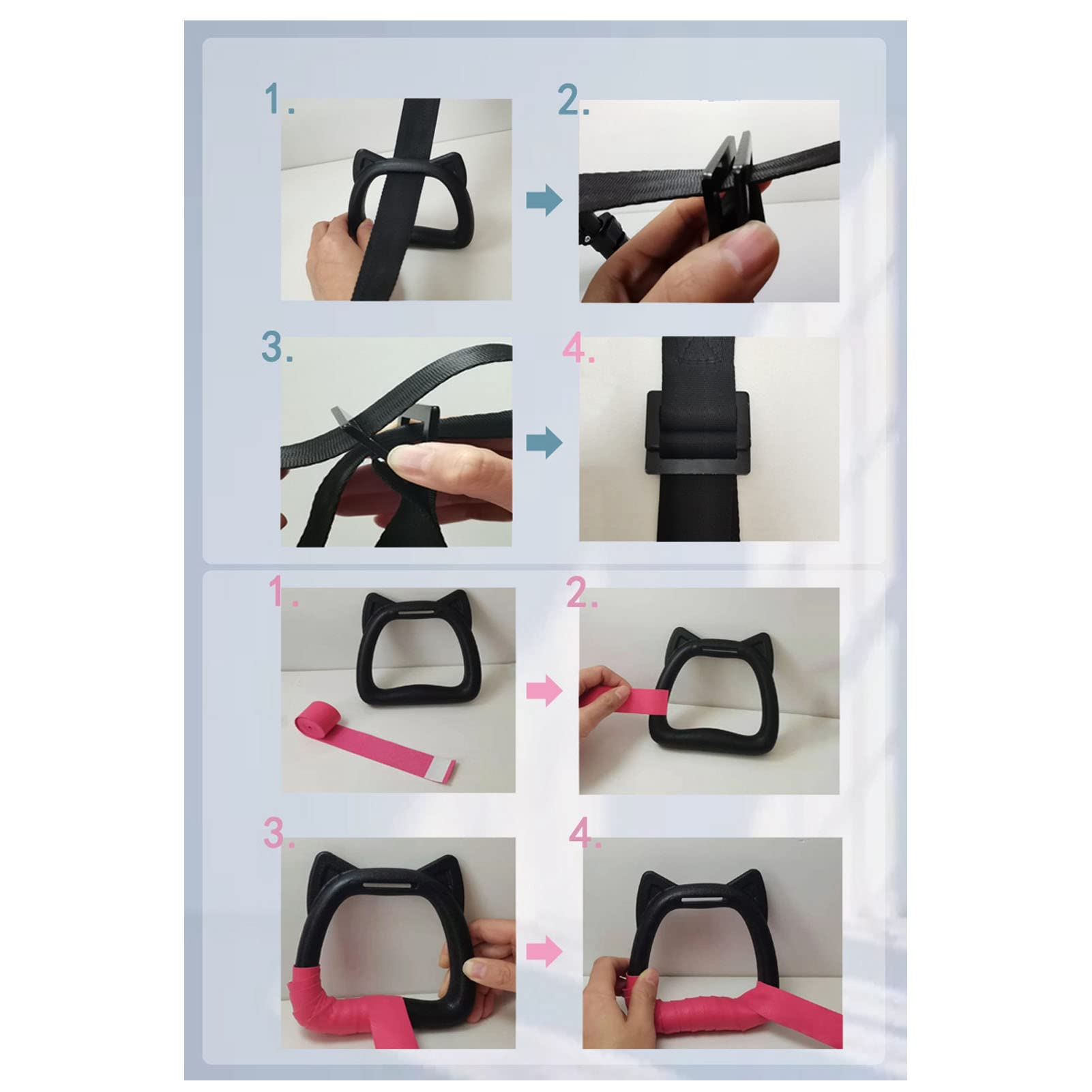 Adjustable Gymnastic Rings with Buckle Straps for Pull Up & Strength Training - Perfect for Home Gym, Outdoor Workouts & Kids Exercise