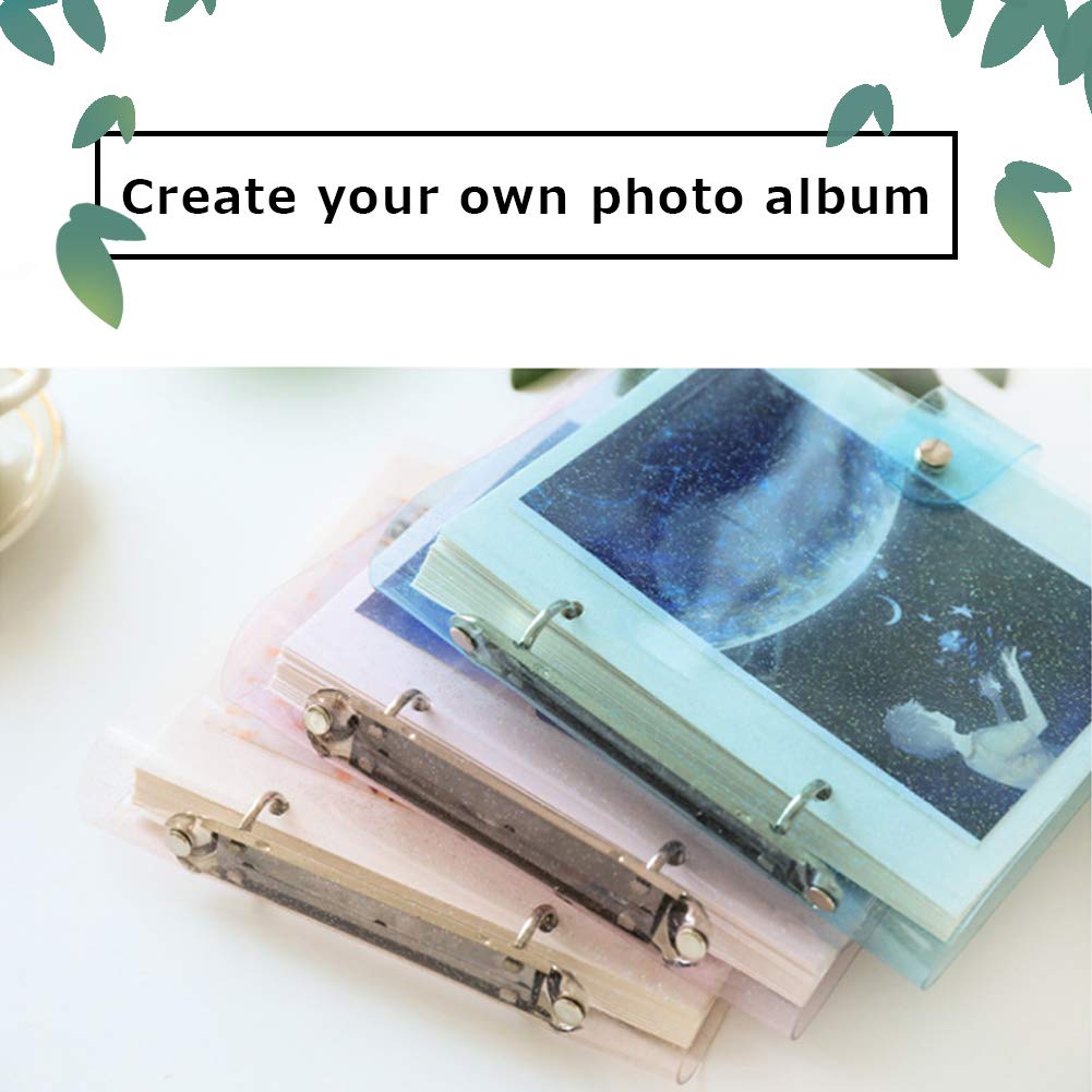 JXE DIY 5 Inch Photo Album with 50 Pockets - Loose-leaf Film Storage for Fuji Instax Wide 300/210 Instant Camera - Perfect for Scrapbooking, Wedding Memories & Travel Photos