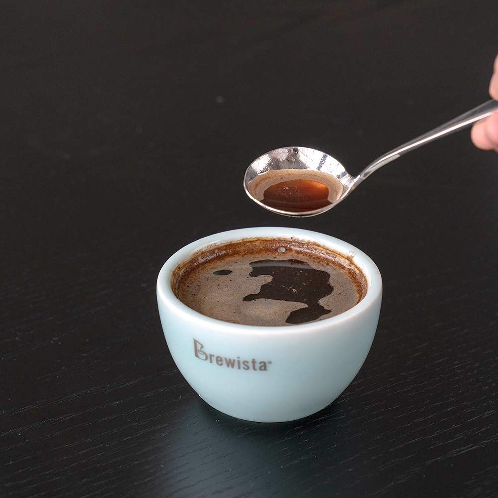 Professional Coffee Cupping Spoon Set of 2 - Round Stainless Steel Coffee Tasting Spoon for Roasters & Baristas - Perfect for Coffee Cupping, Brewing & Tasting Sessions - Silver