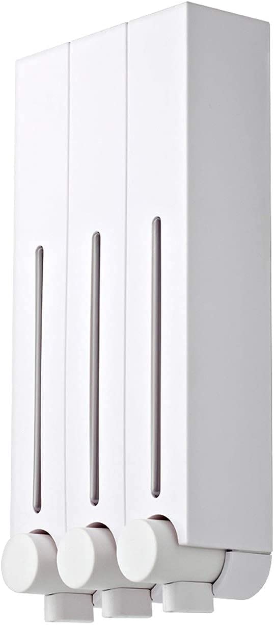 LCNING 3-Chamber Wall Mounted Shower Soap Dispenser - Bathroom Shampoo & Conditioner Organizer for Spa-Like Experience | Perfect for Showers, Baths & Home Salon Setups