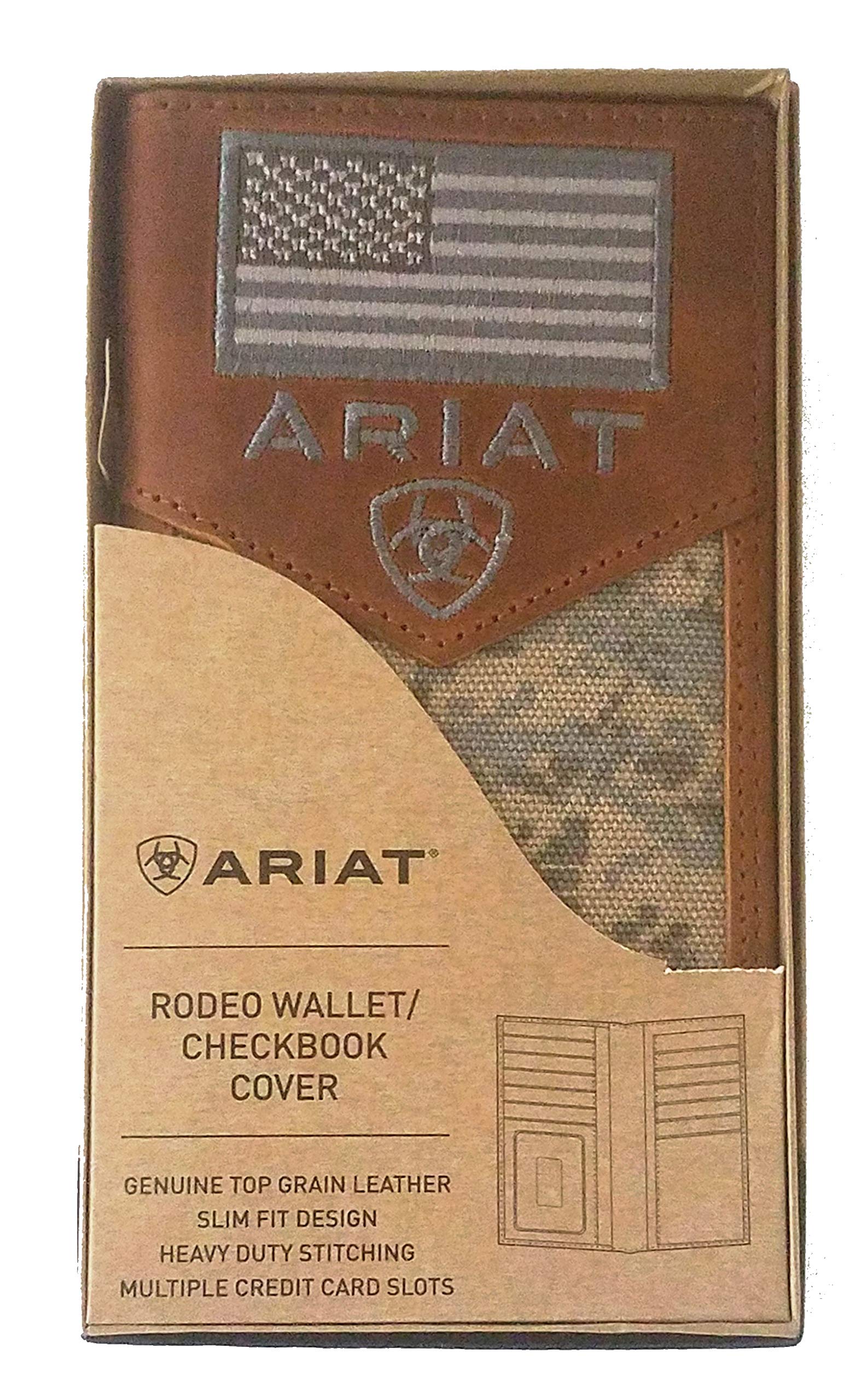 Custom Our Lady of Guadalupe & American Flag Camo Long Wallet - Religious Gift for Men, Patriotic Bifold Wallet for Everyday Use & Outdoor Activities