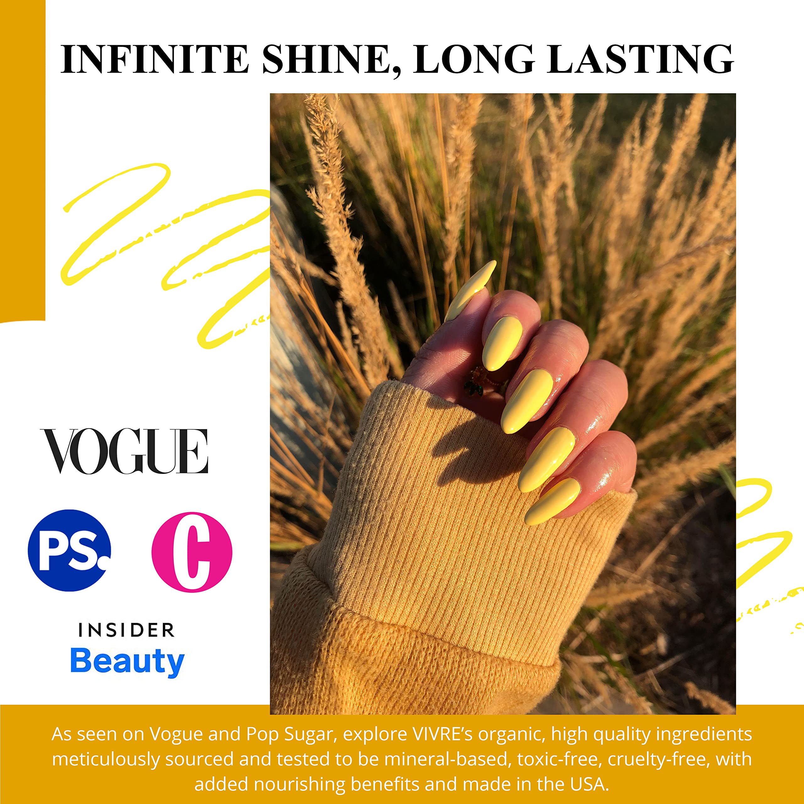 VIVRE Cosmetics Breathable Nail Polish - Water & Oxygen Permeable, Certified Safe for Healthy Nails | Perfect for Daily Wear, Special Occasions & Nail Care Enthusiasts