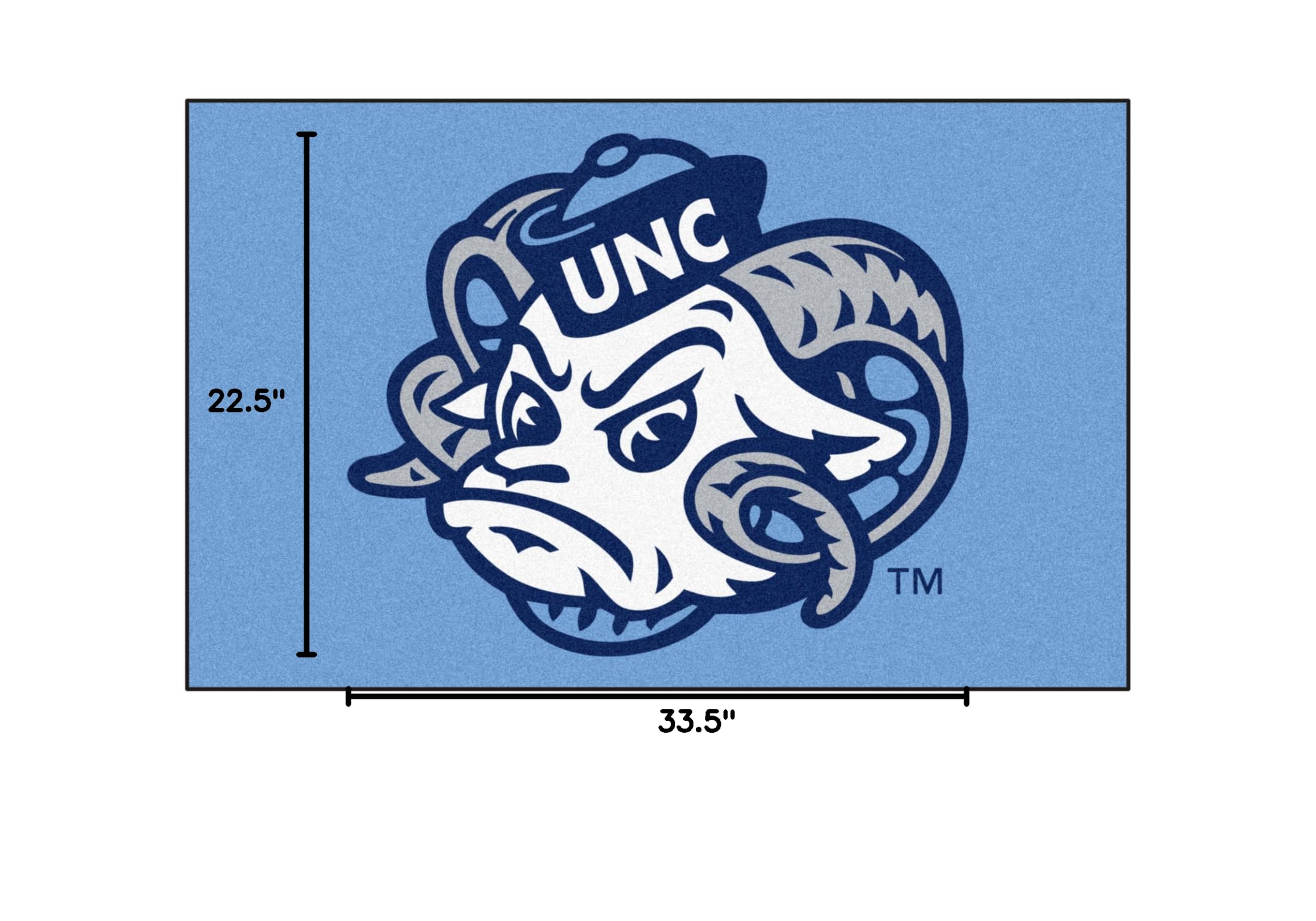 FANMATS UNC Tar Heels Ulti-Mat - Premium College Basketball Team Carpet Mat for Home, Office & Game Room Decor - Perfect for Fans & Sports Enthusiasts