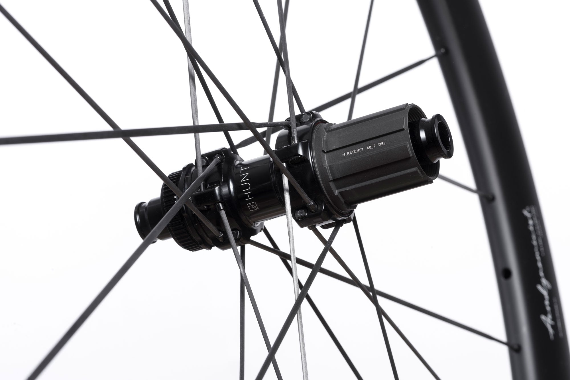 HUNT 44-46mm UD Carbon Fiber Disc Brake Wheelset - Lightweight Aerodynamic Road Bike Wheels for Racing & Performance Cycling