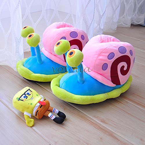 UKKO Women's Winter Cartoon Snail Slippers - Plush Furry Indoor House Shoes for Women, Cozy Warm Cotton Slides for Home, Perfect for Relaxing & Lounging