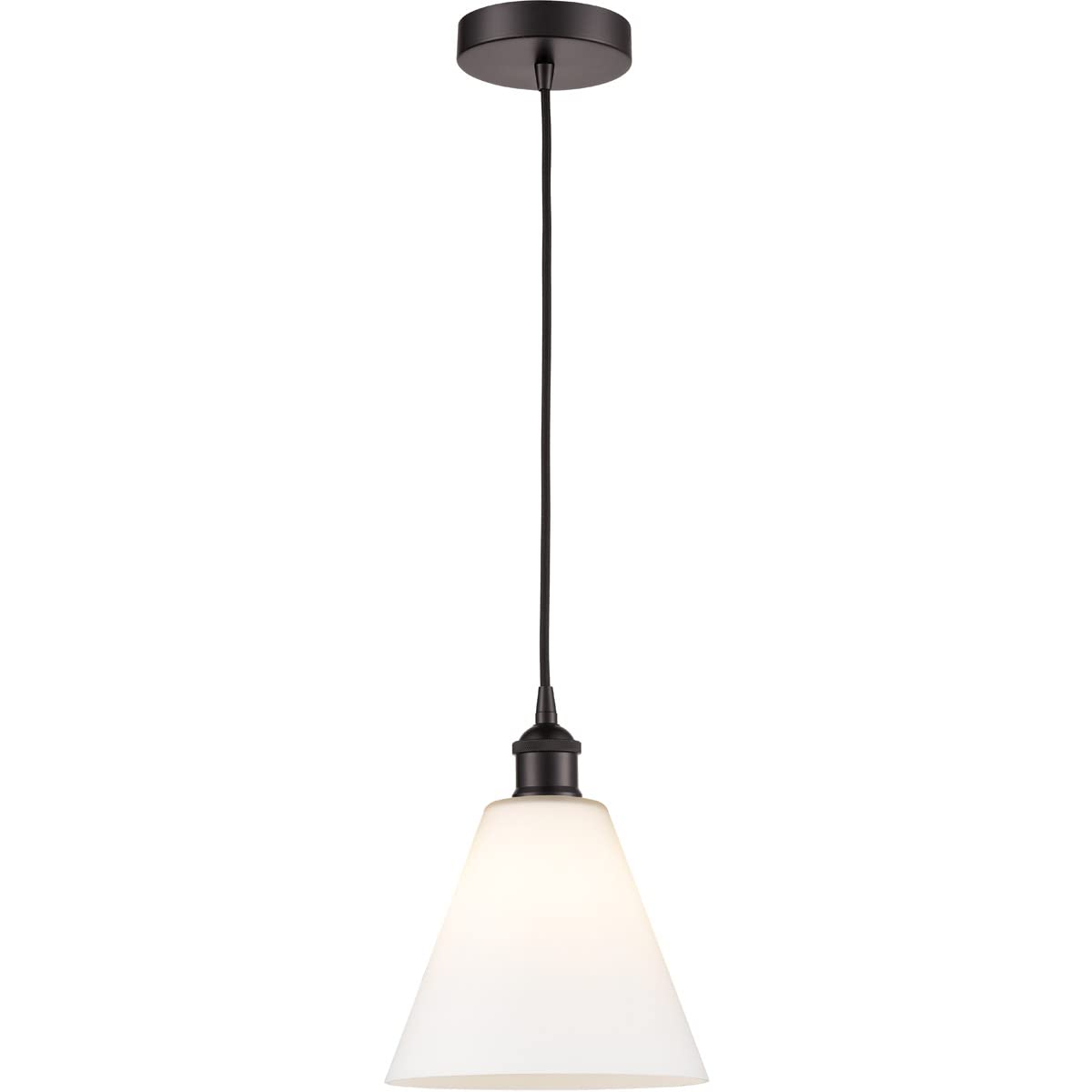 Vintage Edison LED Mini Pendant Light - Oil Rubbed Bronze Finish - 616-1P-OB-GBC-81 - Perfect for Kitchen Island, Dining Room, Bar or Entryway Lighting