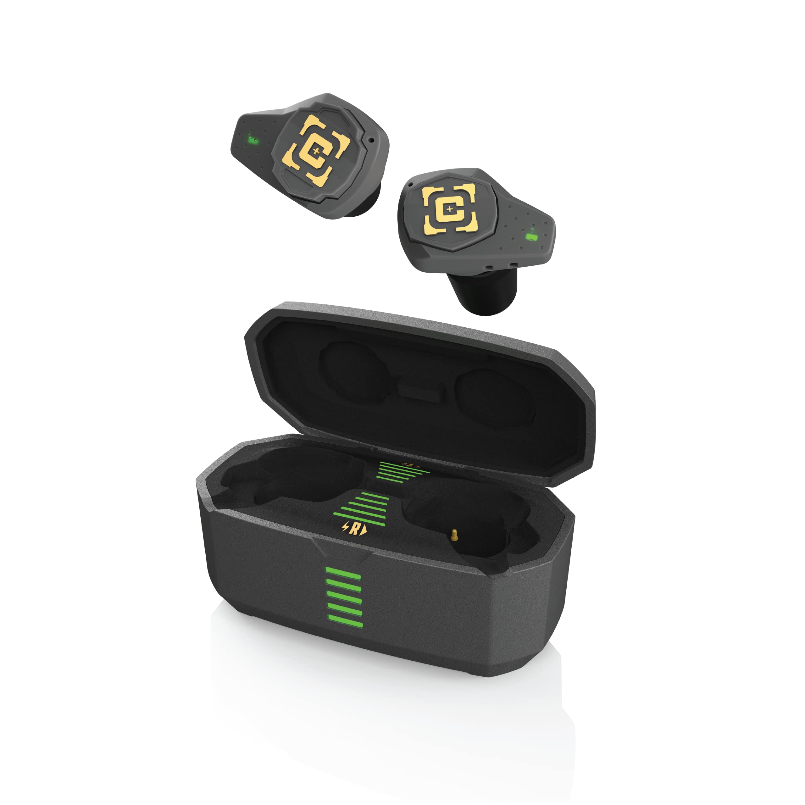 Caldwell E-MAX Shadows Pro Electronic Hearing Protection - Bluetooth & Ambient Sound Amplification, Rechargeable Case for Shooting Range, Hunting & Outdoor Sports - Perfect for Gun Ranges, Hunting Trips & Firearm Training
